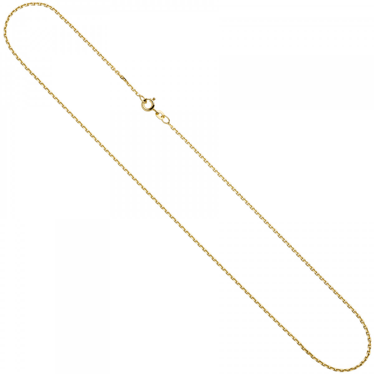 Ankerkette 333 Gelbgold 1,2 mm 45 cm Gold Kette Halskette Goldkette Federring