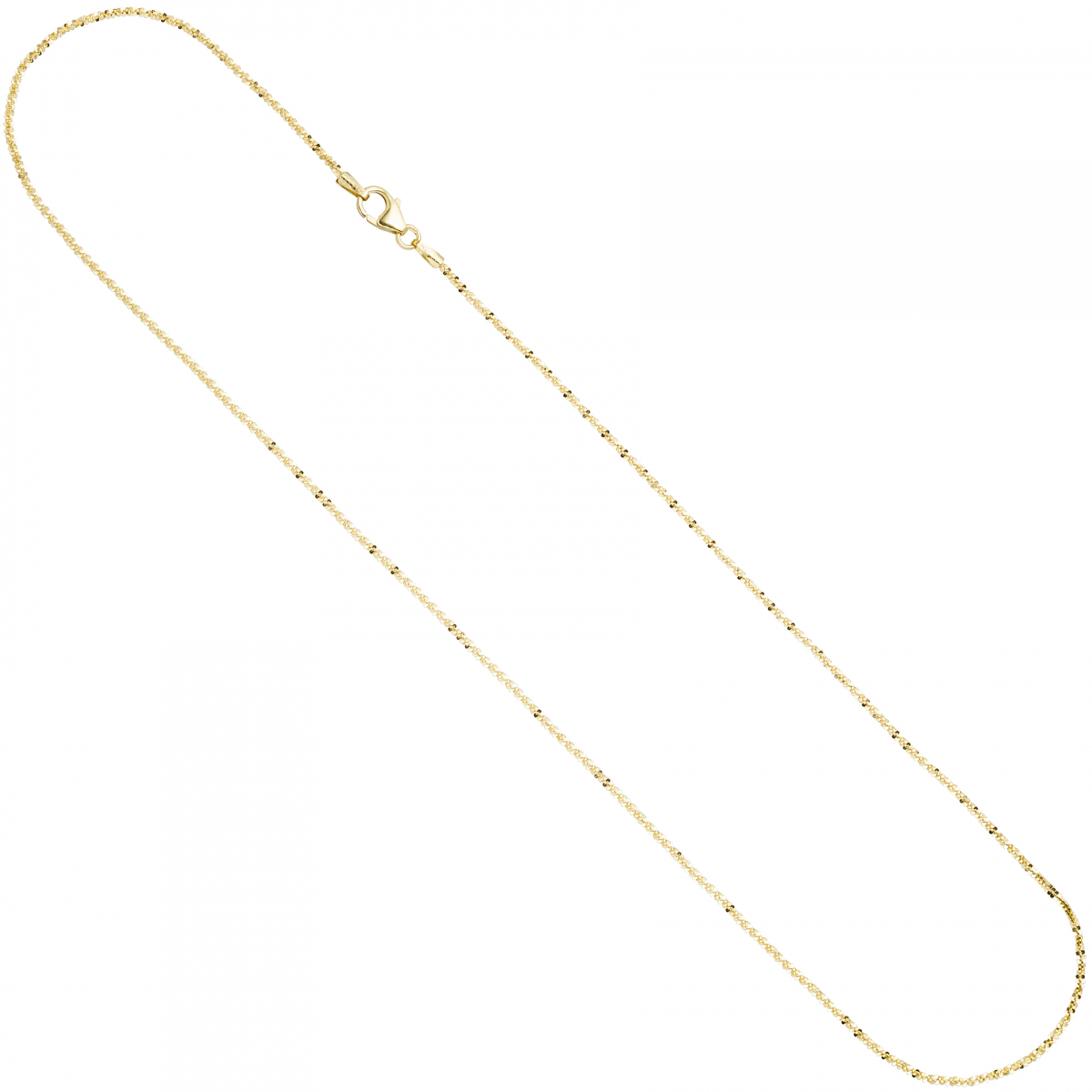 Criss-Cross Kette 333 Gelbgold 1,3 mm 40 cm Gold Halskette Goldkette Karabiner