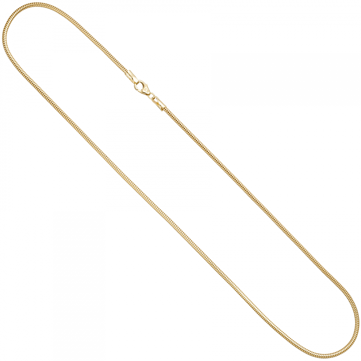 Schlangenkette aus 585 Gelbgold 1,9 mm 50 cm Gold Kette Halskette Goldkette