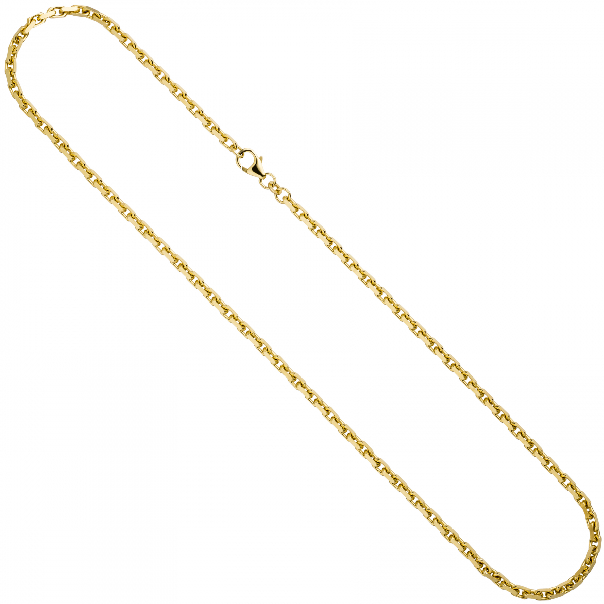 Ankerkette 333 Gold Gelbgold diamantiert 3 mm 50 cm Kette Halskette Goldkette