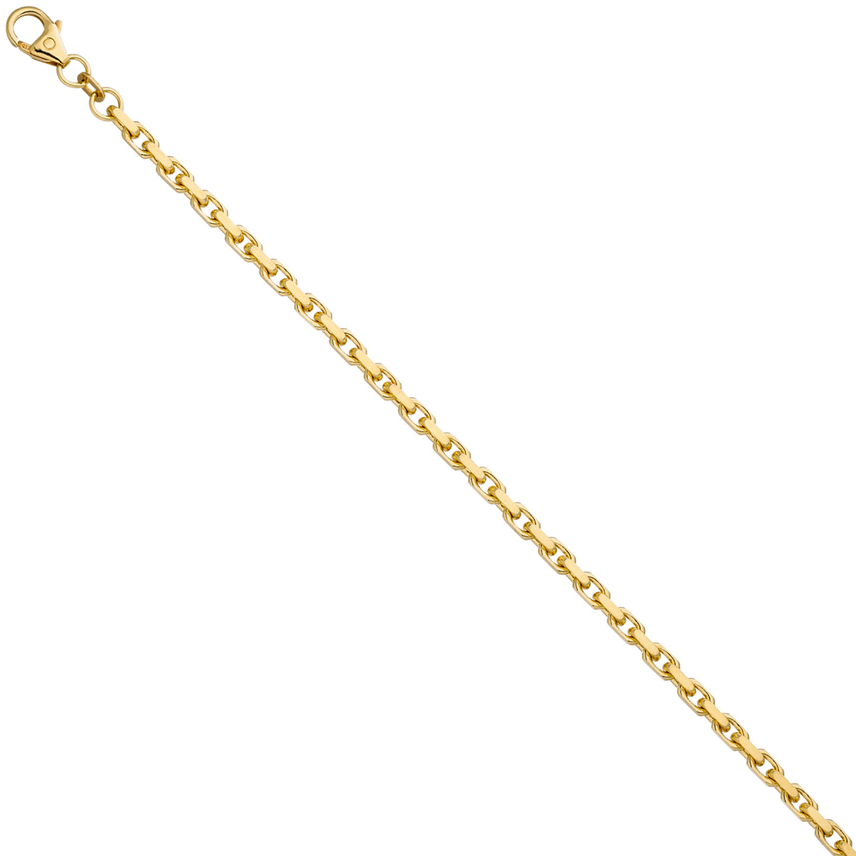 Ankerarmband 585 Gold Gelbgold diamantiert 21 cm Armband Goldarmband