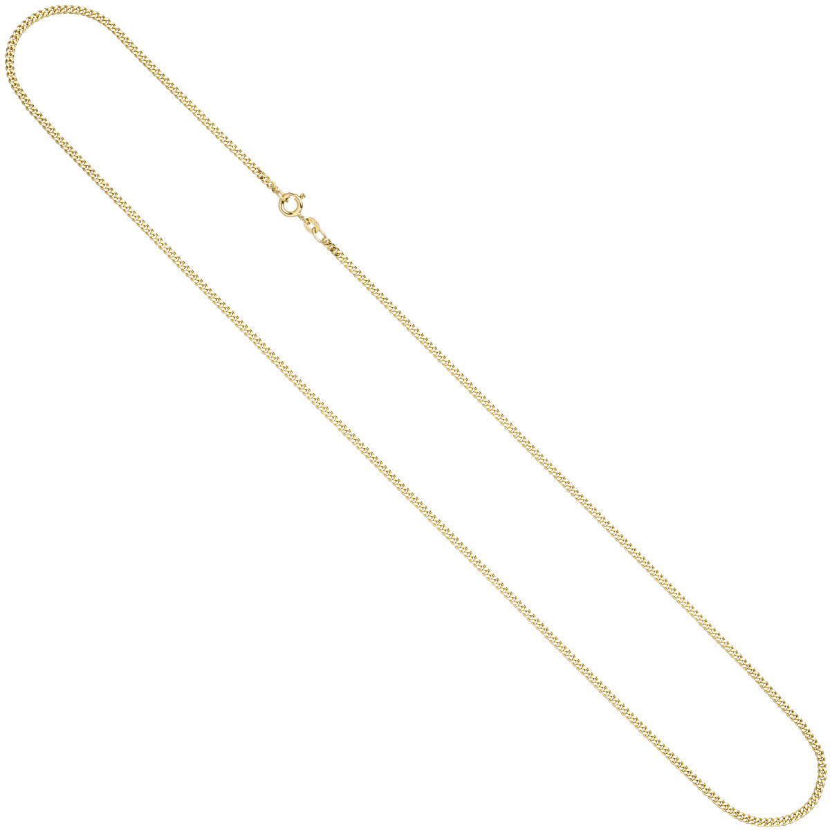 Panzerkette 585 Gelbgold 2,1 mm 55 cm Gold Kette Halskette Goldkette Federring