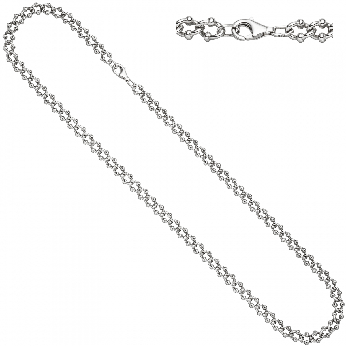 Halskette Kette 925 Sterling Silber 55 cm Silberkette Karabiner