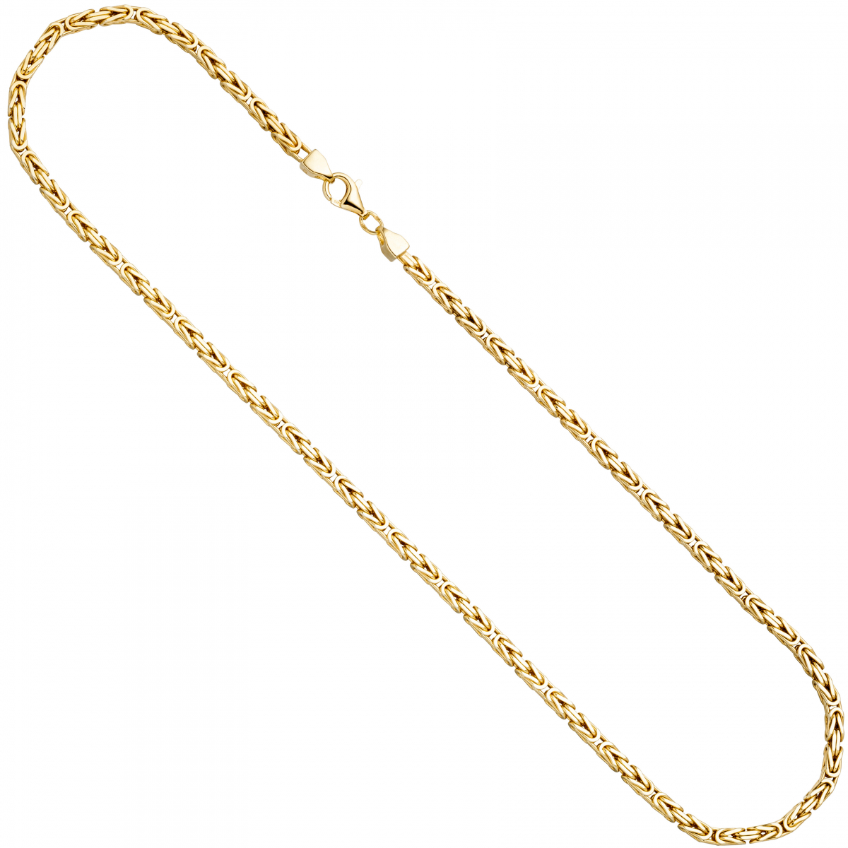 Königskette 925 Sterling Silber gold vergoldet 3,2 mm 45 cm Kette Halskette