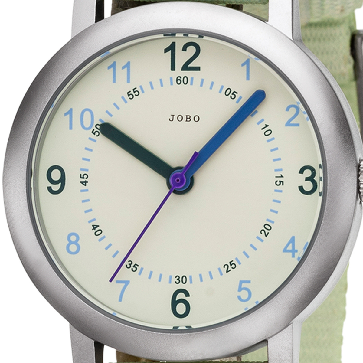 JOBO Kinder Armbanduhr Eule Eulen hellgrün grün Quarz Analog Kinderuhr