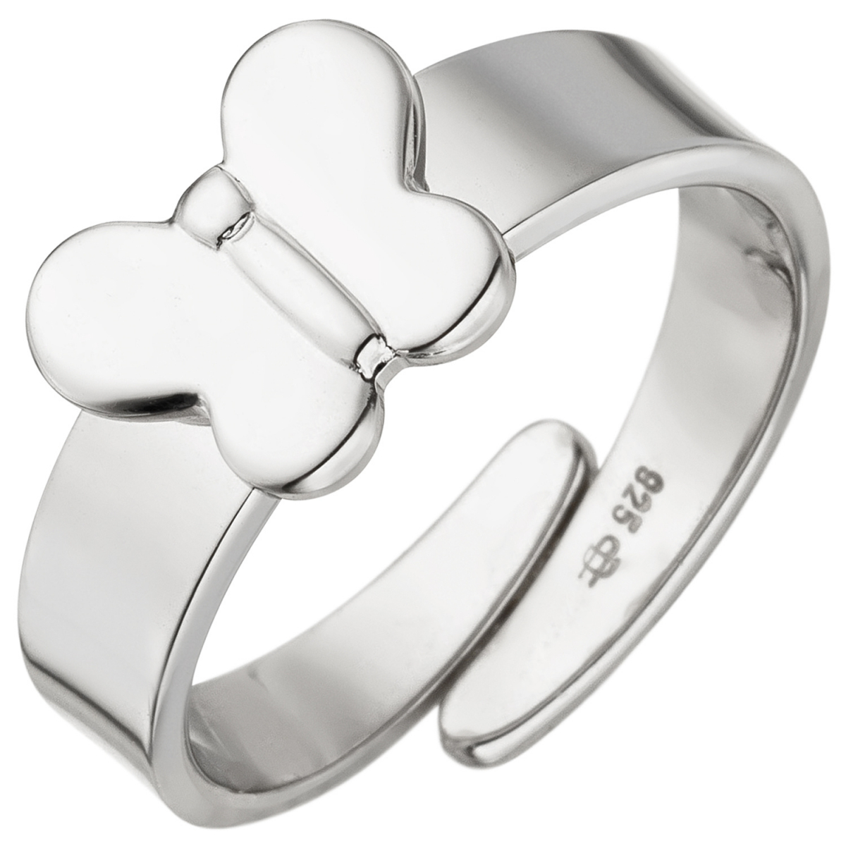 Kinder Ring Schmetterling 925 Sterling Silber Silberring Kinderring - 46mm