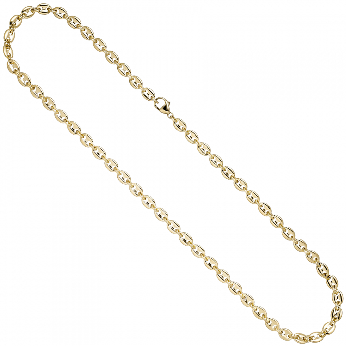 Halskette Kaffeebohnen Kette 585 Gold Gelbgold 50 cm Goldkette