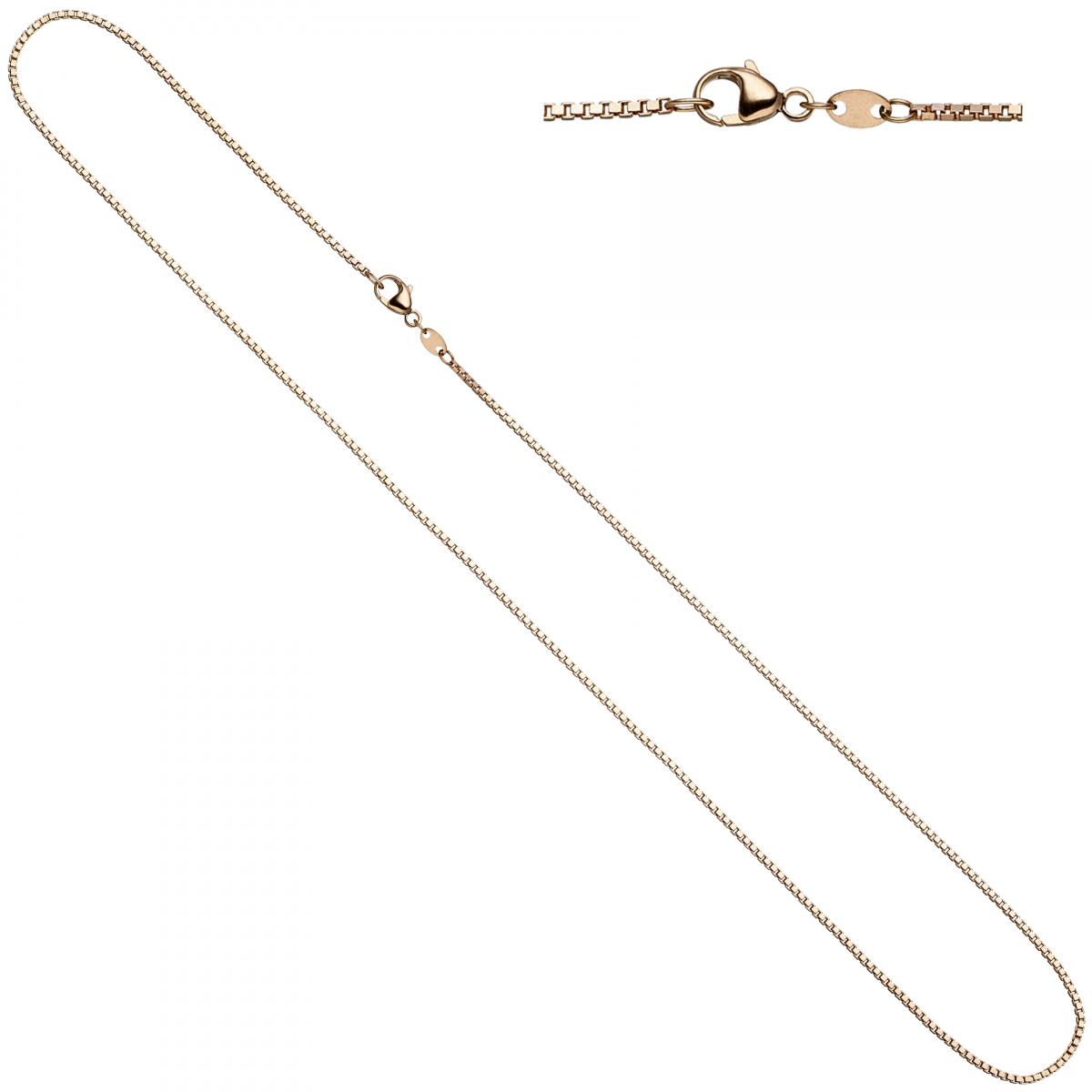 Venezianerkette 585 Gold Rotgold 1,2 mm 42 cm Kette Halskette Rotgoldkette