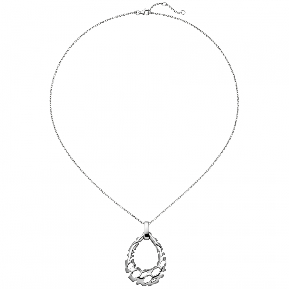 Collier Halskette Tropfen 925 Sterling Silber 45 cm Kette Silberkette