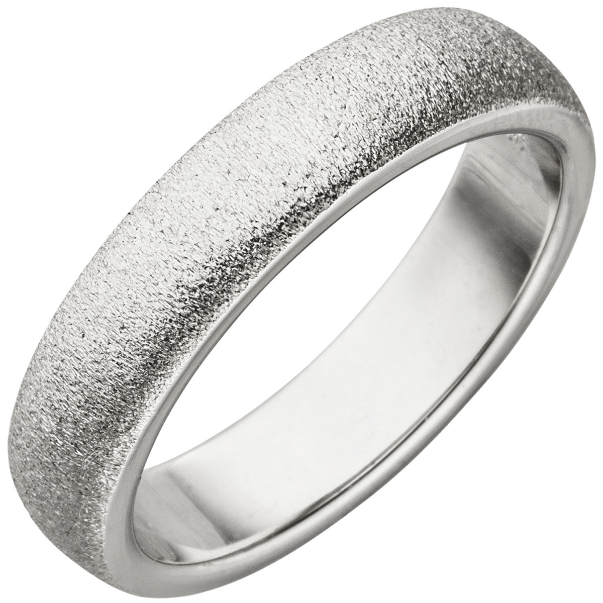 Damen Ring 925 Sterling Silber mit Struktur Silberring - 52mm