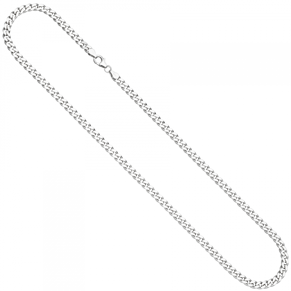 Panzerkette 925 Sterling Silber 60 cm Kette Halskette Silberkette Karabiner