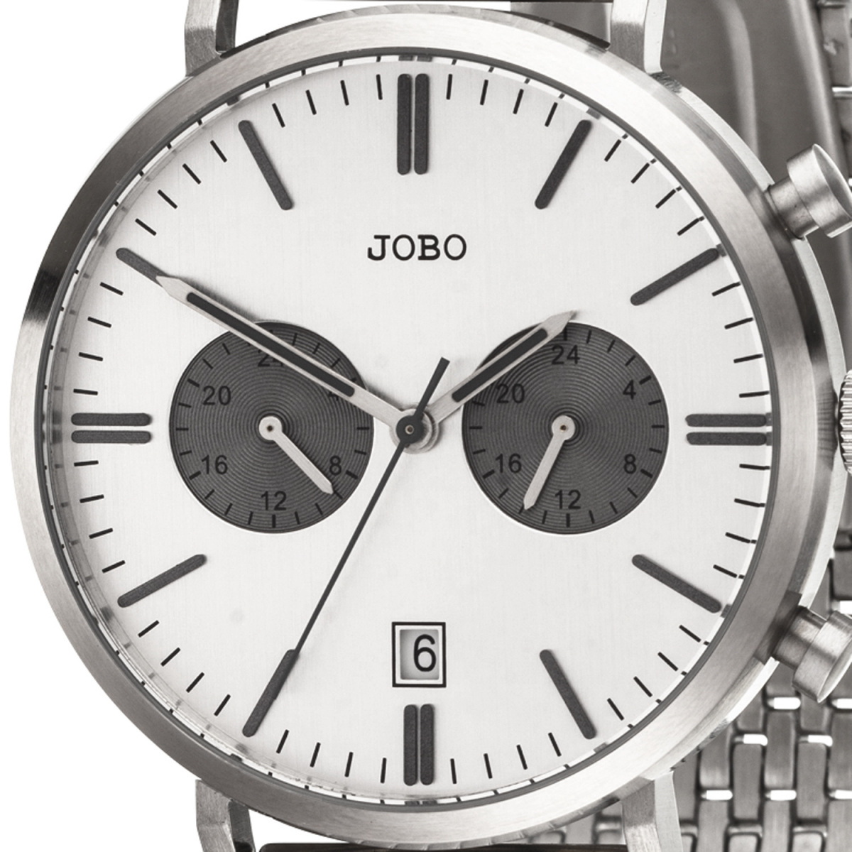 JOBO Herren Armbanduhr Quarz Analog Edelstahl Datum Herrenuhr