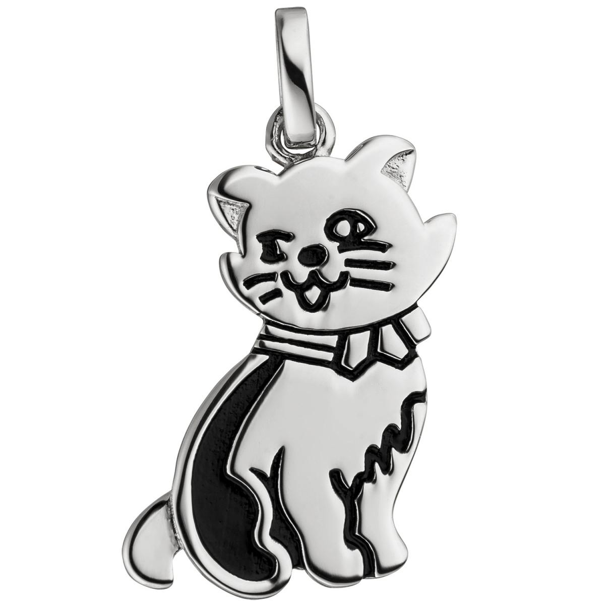 Anhänger Katze 925 Sterling Silber