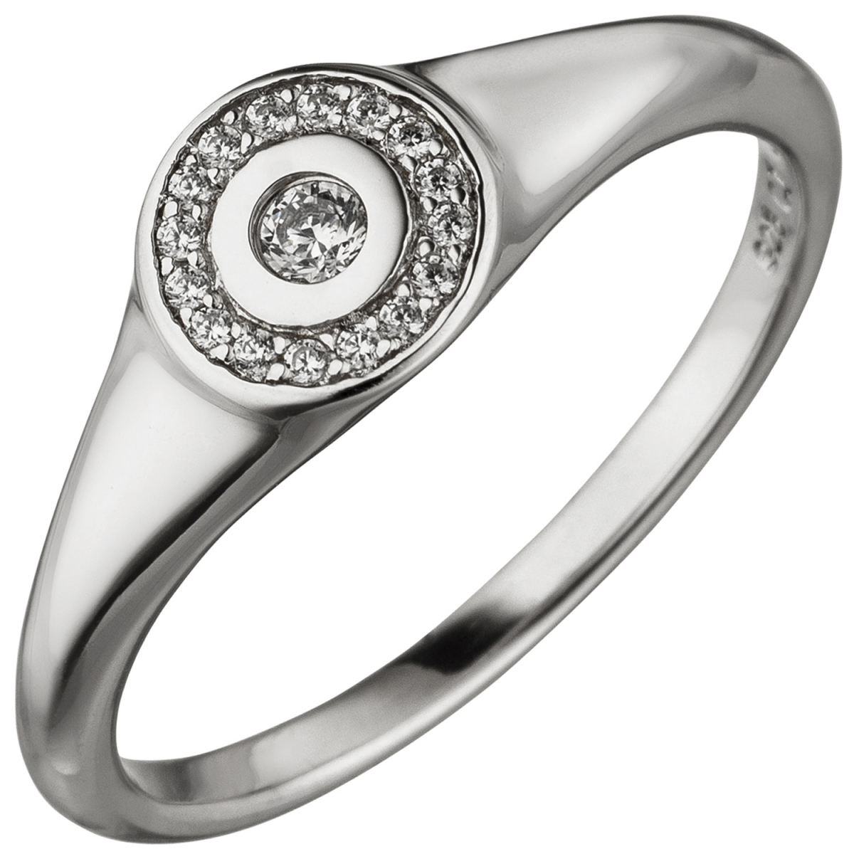 Damen Ring 925 Sterling Silber 17 Zirkonia Silberring - 56mm