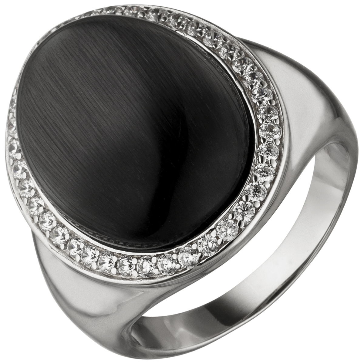 Damen Ring 925 Sterling Silber 1 Monstein-Imitation 38 Zirkonia Silberring - 62mm