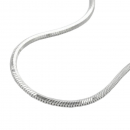 Kette 1,3mm Schlangenkette fünfkantig diamantiert Silber 925 50cm