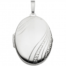 Medaillon oval 925 Sterling Silber Anhänger zum Öffnen