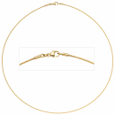 Halsreif 750 Gold Gelbgold 1,1 mm 45 cm Halskette Kette Karabiner