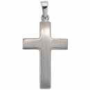 Anhänger Kreuz 925 Sterling Silber mattiert Kreuzanhänger Silberkreuz