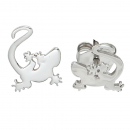 Kinder Ohrstecker Gecko 925 Sterling Silber rhodiniert Ohrringe Kinderohrringe