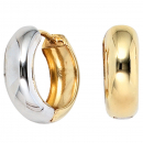 Creolen rund 333 Gold Gelbgold bicolor Ohrringe Goldohrringe Goldcreolen