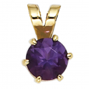 Anhänger 585 Gold Gelbgold 1 Amethyst lila violett Goldanhänger