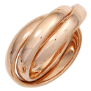 Damen Ring 3-reihig verschlungen 585 Gold Rotgold Rotgoldring - 58mm