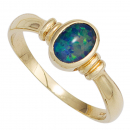 Damen Ring 585 Gold Gelbgold 1 Opal-Triplette Goldring Opalring - 60mm