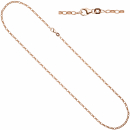 Ankerkette 925 Silber rotgold vergoldet 2,4 mm 45 cm Halskette Kette Karabiner