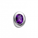 Anhänger oval 925 Sterling Silber rhodiniert 1 Amethyst violett lila