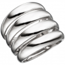 Damen Ring breit 925 Sterling Silber rhodiniert Silberring - 58mm