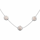 Collier Halskette 925 Sterling Silber bicolor vergoldet Kette Silberkette