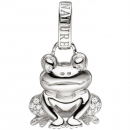 Anhänger Frosch 925 Sterling Silber mit Zirkonia Silberanhänger Kröte