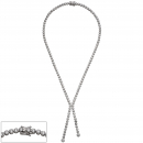 Collier Halskette 925 Sterling Silber mit Zirkonia 42 cm Kette Silberkette