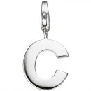 Einhänger Charm Buchstabe C 925 Sterling Silber Anhänger für Bettelarmband