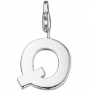 Einhänger Charm Buchstabe Q 925 Sterling Silber Anhänger für Bettelarmband