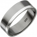 Ring 925 Sterling Silber anthrazit rhodiniert Silberring - 58mm