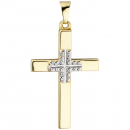 Anhänger Kreuz 375 Gold Gelbgold Kreuzanhänger Goldkreuz