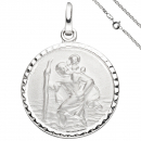 Anhänger Schutzpatron Christopherus 925 Sterling Silber mit Kette 50 cm