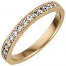 Damen Ring 585 Gold Gelbgold 17 Diamanten Brillanten 0,50ct. Diamantring - 54mm