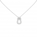 Collier 925 Sterling Silber 64 Zirkonia 45 cm Silberkette Karabiner