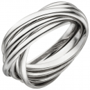 Damen Ring verschlungen 925 Sterling Silber Silberring - 52mm