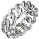 Damen Ring 925 Sterling Silber teil matt Silberring - 52mm