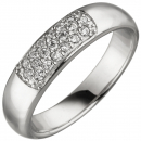 Damen Ring 925 Sterling Silber 19 Zirkonia Silberring - 50mm