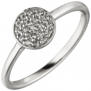 Damen Ring 925 Sterling Silber 19 Zirkonia Silberring - 50mm