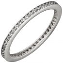 Damen Ring schmal 925 Sterling Silber mit Zirkonia rundum Silberring - 50mm