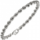 Kordelarmband 925 Sterling Silber massiv 19 cm Armband Silberarmband