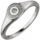 Damen Ring 925 Sterling Silber 17 Zirkonia Silberring - 50mm