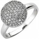 Damen Ring 925 Sterling Silber 78 Zirkonia Silberring - 48mm