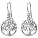 Ohrhänger Baum 925 Sterling Silber Ohrringe Silberohrringe